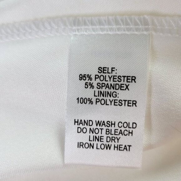 Lulus Trumpet Wedding Dress Size M Sleeveless Mesh Side Zip Lined White 24544 - Picture 7 of 12